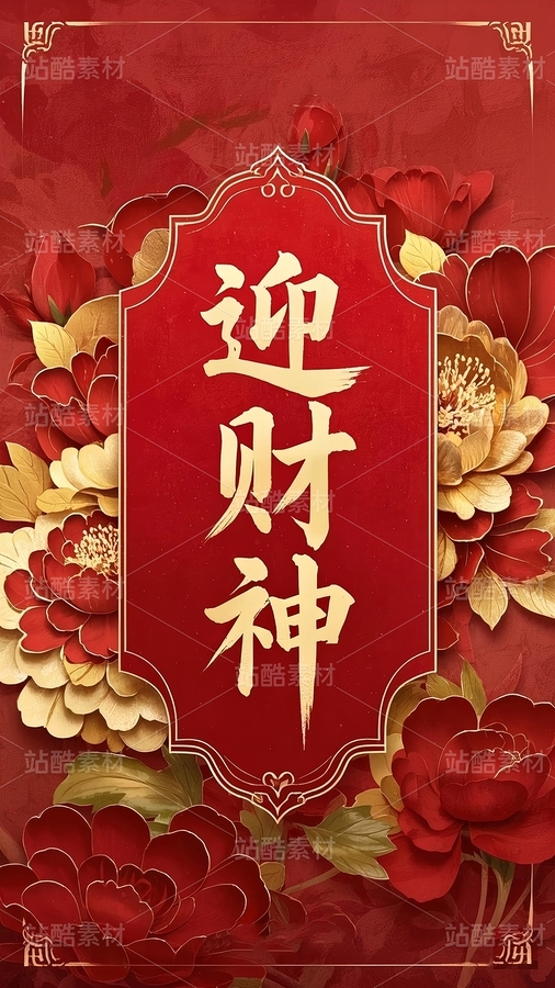 迎财神海报，红包封面（主预览-123320） - 未分类 - 站酷设计师认真倾听好好作图原创素材 - 站酷ZCOOL