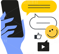 彩色插畫年輕人辦公生活社交娛樂（導(dǎo)航-123888） - 未分類 - 站酷設(shè)計(jì)師AIGC微微原創(chuàng)素材 - 站酷ZCOOL