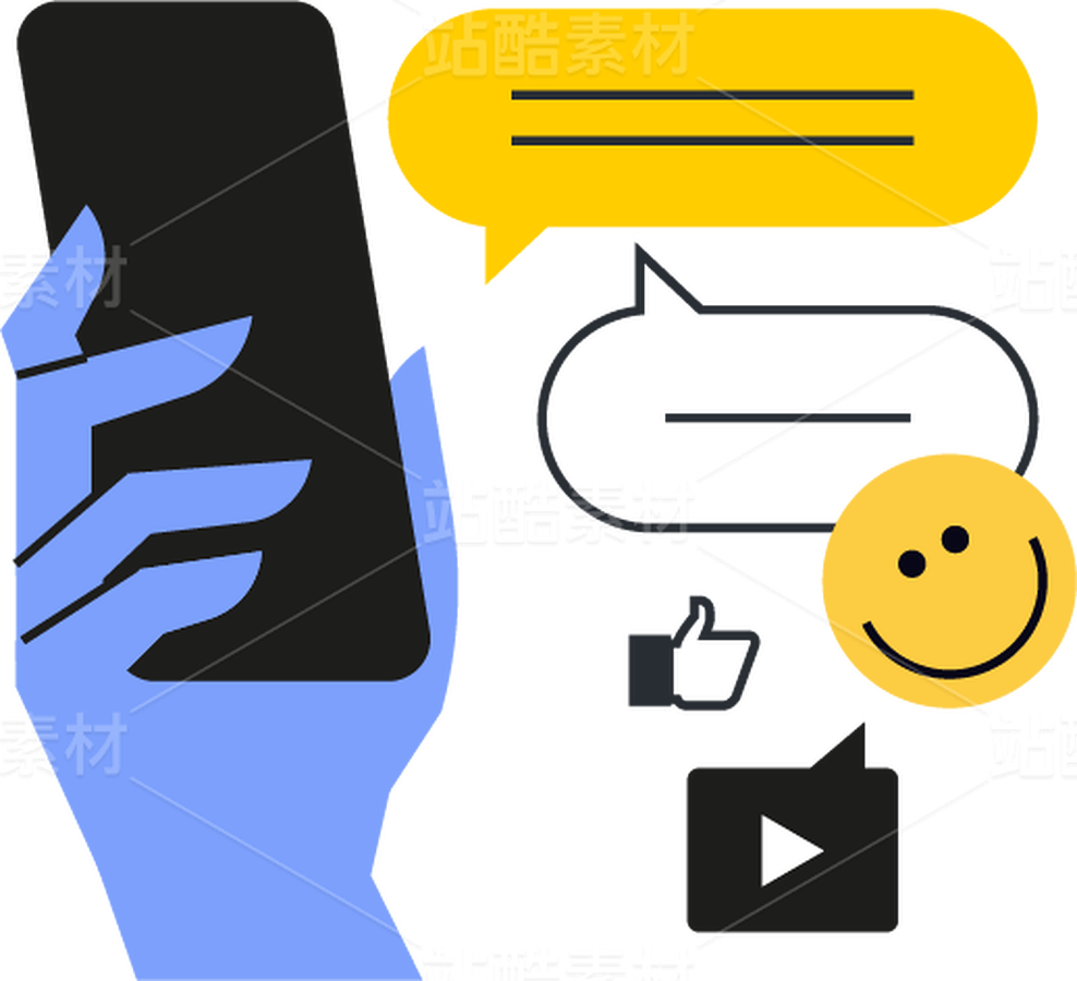 彩色插畫年輕人辦公生活社交娛樂（主預(yù)覽-123888） - 未分類 - 站酷設(shè)計(jì)師AIGC微微原創(chuàng)素材 - 站酷ZCOOL