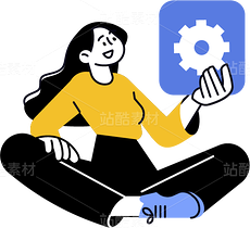 彩色插畫年輕人辦公生活社交娛樂（導(dǎo)航-123889） - 未分類 - 站酷設(shè)計(jì)師AIGC微微原創(chuàng)素材 - 站酷ZCOOL