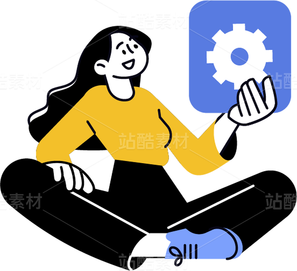 彩色插畫年輕人辦公生活社交娛樂（主預(yù)覽-123889） - 未分類 - 站酷設(shè)計(jì)師AIGC微微原創(chuàng)素材 - 站酷ZCOOL