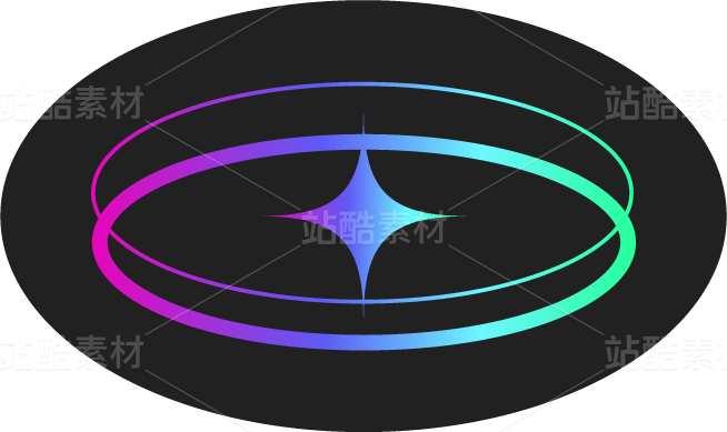 荧光潮酷未来科技科幻宇宙图标icon