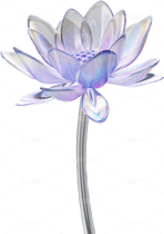 全息透明未來科技感創(chuàng)意花朵圖形（導航-124497） - 未分類 - 站酷設計師AIGC微微原創(chuàng)素材 - 站酷ZCOOL