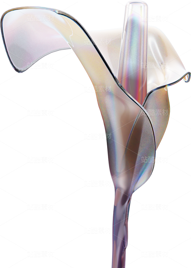 全息透明未來科技感創(chuàng)意花朵圖形（主預覽-124505） - 未分類 - 站酷設計師AIGC微微原創(chuàng)素材 - 站酷ZCOOL