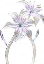 全息透明未來科技感創(chuàng)意花朵圖形（導航-124503） - 未分類 - 站酷設計師AIGC微微原創(chuàng)素材 - 站酷ZCOOL