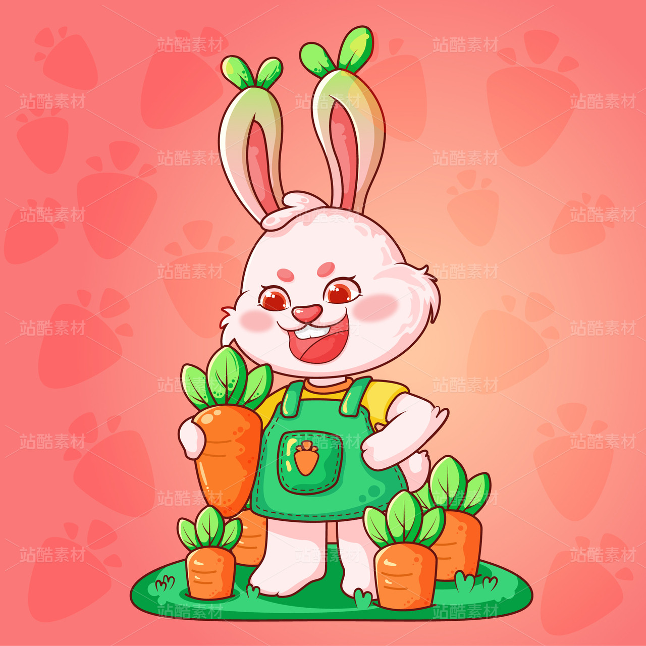 卡通兔子插画