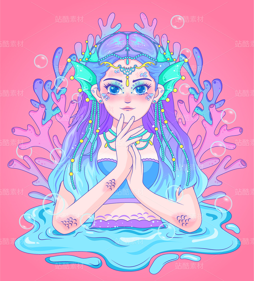 女生半身插画（主预览-286540） - 未分类 - 站酷设计师柒DD原创素材 - 站酷ZCOOL