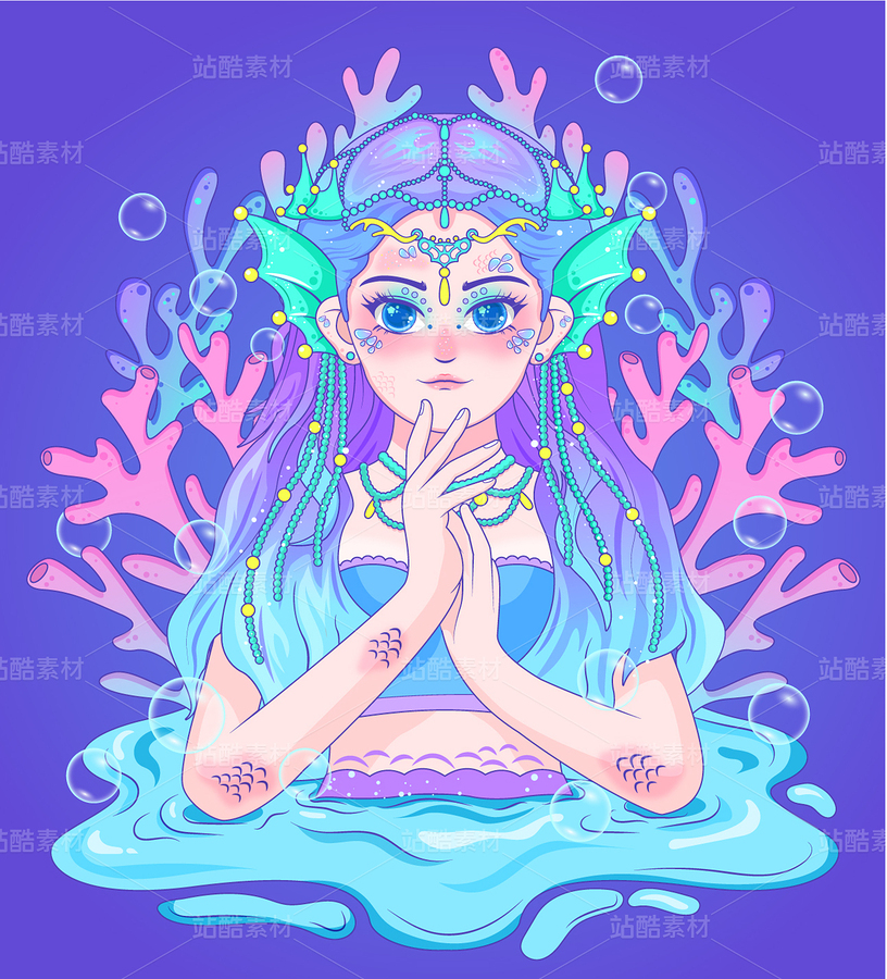 女生半身插画（主预览-286541） - 未分类 - 站酷设计师柒DD原创素材 - 站酷ZCOOL