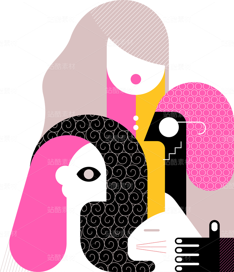 彩色插畫女性時尚潮流人物生活方式（主預覽-9114878） - 未分類 - 站酷設(shè)計師AIGC微微原創(chuàng)素材 - 站酷ZCOOL