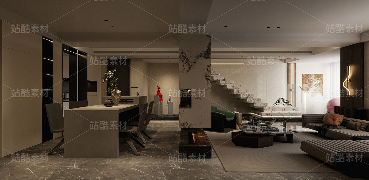 暗色系奶油风家装效果图,低调高级 极致享受(主预览-9115497) - 未分类 - 站酷设计师一人余和木木三原创素材 - 站酷ZCOOL