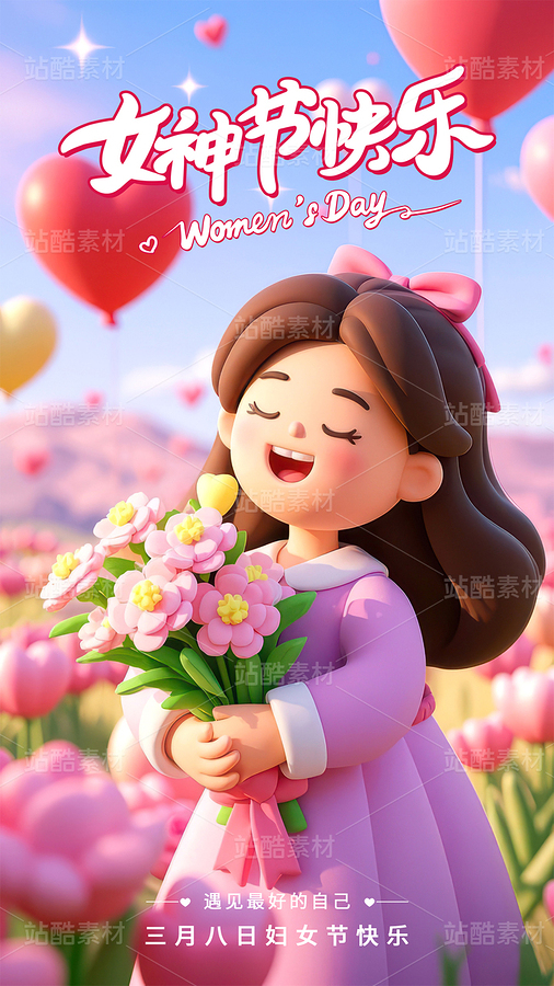 女神節(jié)婦女節(jié)節(jié)日海報（主預覽-9115867） - 未分類 - 站酷設計師云岫視覺原創(chuàng)素材 - 站酷ZCOOL