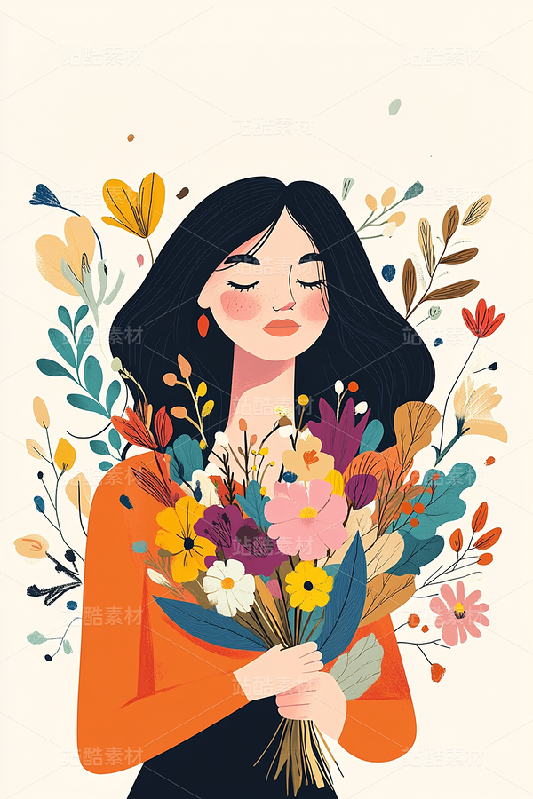 女生節(jié)、婦女節(jié)插畫（主預(yù)覽-9115874） - 未分類 - 站酷設(shè)計師大楊設(shè)計原創(chuàng)素材 - 站酷ZCOOL