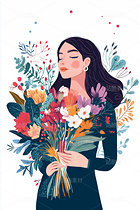 女生節(jié)、婦女節(jié)插畫（導(dǎo)航-9115875） - 未分類 - 站酷設(shè)計師大楊設(shè)計原創(chuàng)素材 - 站酷ZCOOL