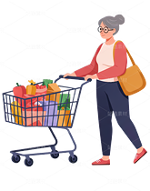 老年女性人物活动卡通免扣png素材合集（导航-9115925） - 未分类 - 站酷设计师TINA素材库原创素材 - 站酷ZCOOL