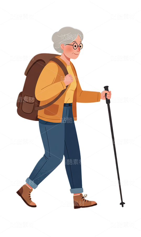 老年女性人物活动卡通免扣png素材合集（主预览-9115933） - 未分类 - 站酷设计师TINA素材库原创素材 - 站酷ZCOOL