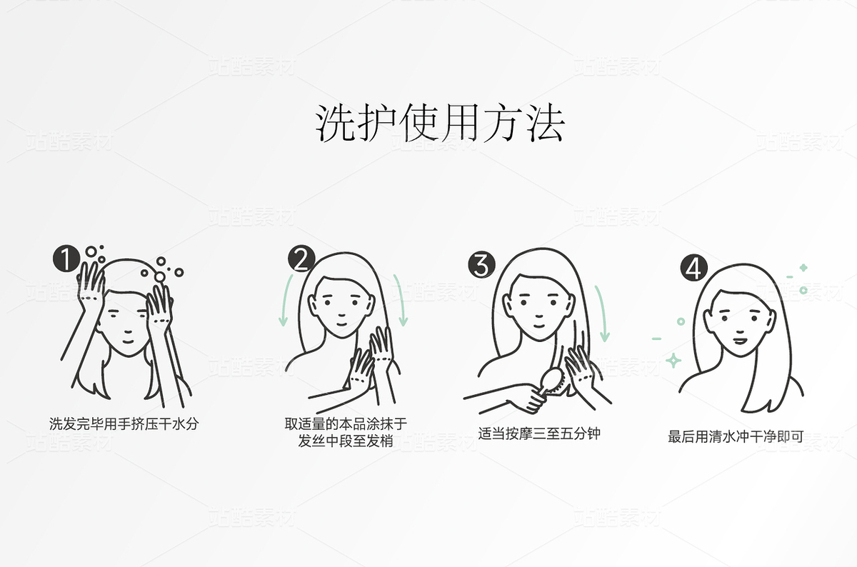 洗护使用方法（主预览-9116112） - 未分类 - 站酷设计师正在努力养活自己原创素材 - 站酷ZCOOL