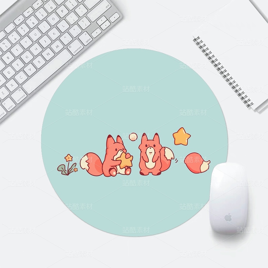 小狐狸和星星草-图案【四方连续图】（主预览-9121102） - 未分类 - 站酷设计师猫头咕原创素材 - 站酷ZCOOL