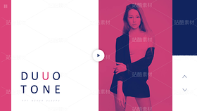 B23【双色艺术】红蓝高级配色质感&创意品牌策划演示（导航-9121553） - 未分类 - 站酷设计师木先生iPPT原创素材 - 站酷ZCOOL