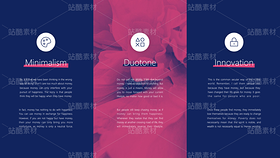 B23【双色艺术】红蓝高级配色质感&创意品牌策划演示（导航-9121558） - 未分类 - 站酷设计师木先生iPPT原创素材 - 站酷ZCOOL