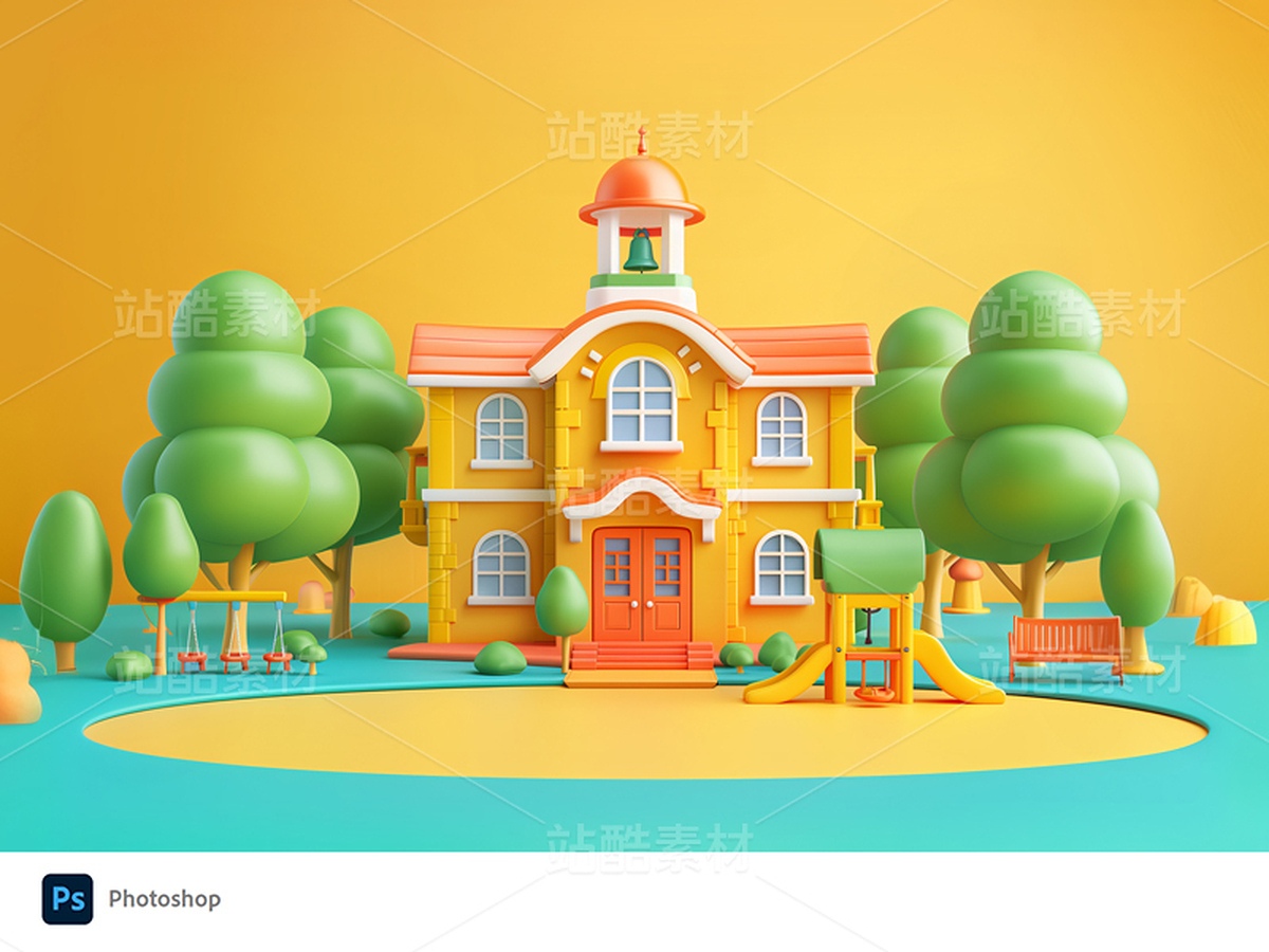 學(xué)校門口背著書包的男孩女孩PSD海報(bào)（主預(yù)覽-9122246） - 未分類 - 站酷設(shè)計(jì)師jasonshow原創(chuàng)素材 - 站酷ZCOOL