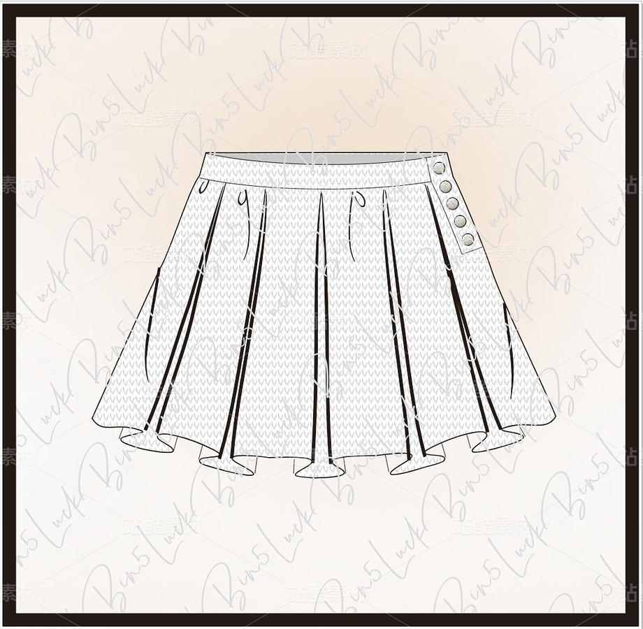 女装女性女生服装设计服饰时装时尚款式图长短裙连衣裙（主预览-9122409） - 未分类 - 站酷设计师LuckBin5原创素材 - 站酷ZCOOL