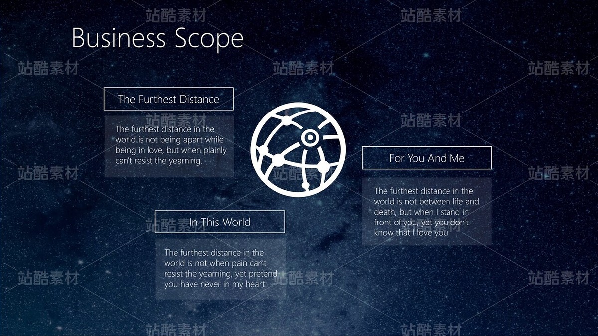 B19【星空诗意&网页幽灵按钮】公司产品服务简介汇报（主预览-9122814） - 未分类 - 站酷设计师木先生iPPT原创素材 - 站酷ZCOOL