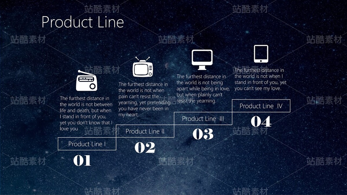 B19【星空诗意&网页幽灵按钮】公司产品服务简介汇报（主预览-9122816） - 未分类 - 站酷设计师木先生iPPT原创素材 - 站酷ZCOOL