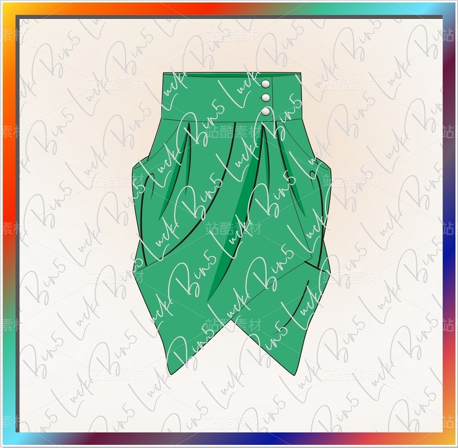 女装女性女生服装设计服饰时装时尚款式图长短裙连衣裙（主预览-9123265） - 未分类 - 站酷设计师LuckBin5原创素材 - 站酷ZCOOL