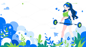 人物运动系列插画扁平风(导航-9124622) - 未分类 - 站酷设计师SYF朝生原创素材 - 站酷ZCOOL