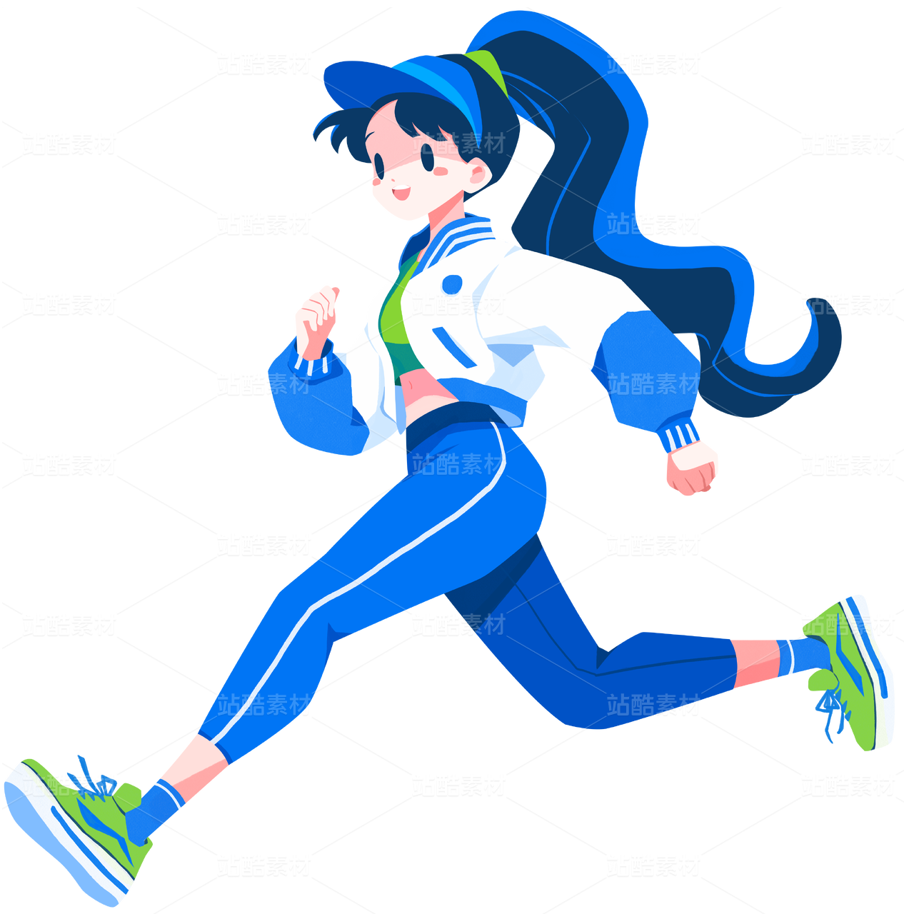 人物运动系列插画