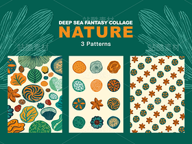 深海奇幻拼貼：探索海洋自然的圖案之美（導(dǎo)航-9127586） - 未分類 - 站酷設(shè)計(jì)師大元pxyair原創(chuàng)素材 - 站酷ZCOOL