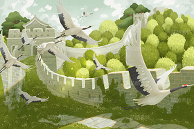 长城仙鹤图（导航-9128306） - 未分类 - 站酷设计师SYF朝生原创素材 - 站酷ZCOOL