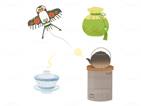 手繪國風(fēng)插畫素材紙鳶香囊杯盞爐子（導(dǎo)航-9128811） - 未分類 - 站酷設(shè)計(jì)師axuaxu53原創(chuàng)素材 - 站酷ZCOOL