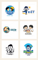 50+可爱小男孩原创设计-全套logo卡通（导航-9128895） - 未分类 - 站酷设计师心梦创意原创素材 - 站酷ZCOOL