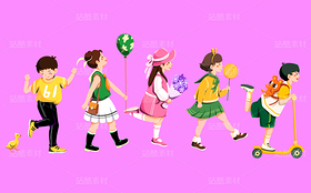 六一兒童節(jié)人物系列插畫（導(dǎo)航-9128950） - 未分類 - 站酷設(shè)計師SYF朝生原創(chuàng)素材 - 站酷ZCOOL