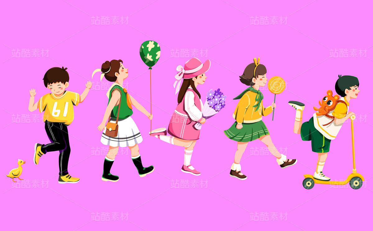 六一兒童節(jié)人物系列插畫（主預(yù)覽-9128950） - 未分類 - 站酷設(shè)計師SYF朝生原創(chuàng)素材 - 站酷ZCOOL