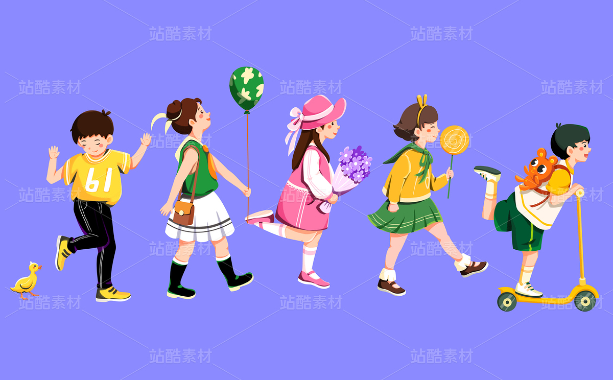 六一兒童節(jié)人物系列插畫（主預(yù)覽-9128951） - 未分類 - 站酷設(shè)計師SYF朝生原創(chuàng)素材 - 站酷ZCOOL