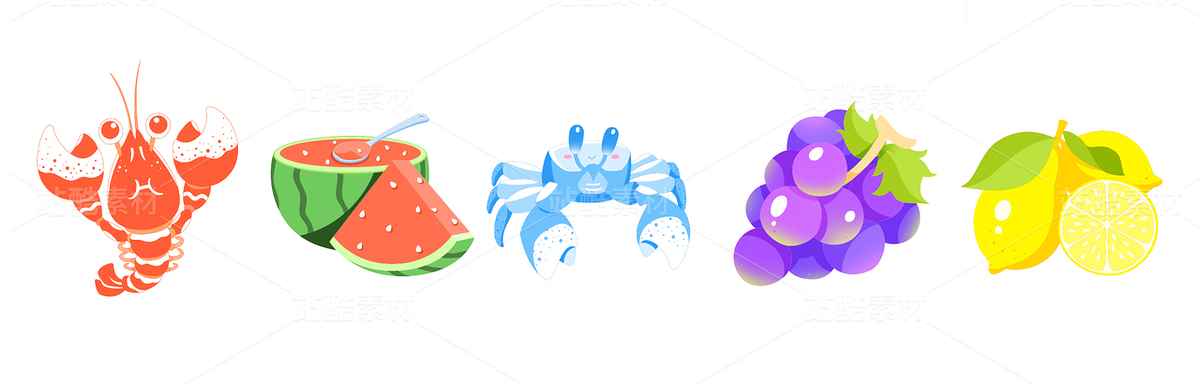 美食系列插画（主预览-9128952） - 未分类 - 站酷设计师SYF朝生原创素材 - 站酷ZCOOL