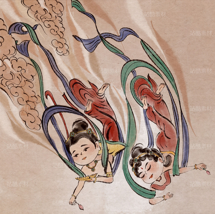 飛天（主預(yù)覽-9144607） - 未分類 - 站酷設(shè)計師樂妞的畫世界原創(chuàng)素材 - 站酷ZCOOL