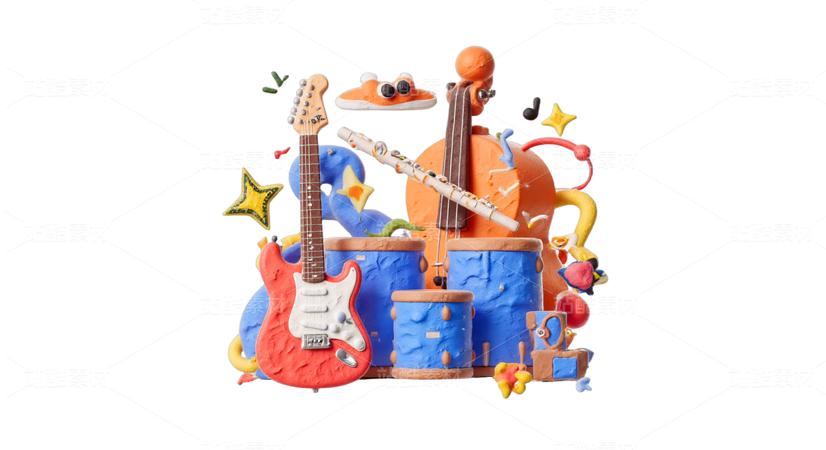 20張搖滾樂隊(duì)3D卡通免扣圖（主預(yù)覽-9144767） - 未分類 - 站酷設(shè)計(jì)師一大碗炸醬面原創(chuàng)素材 - 站酷ZCOOL