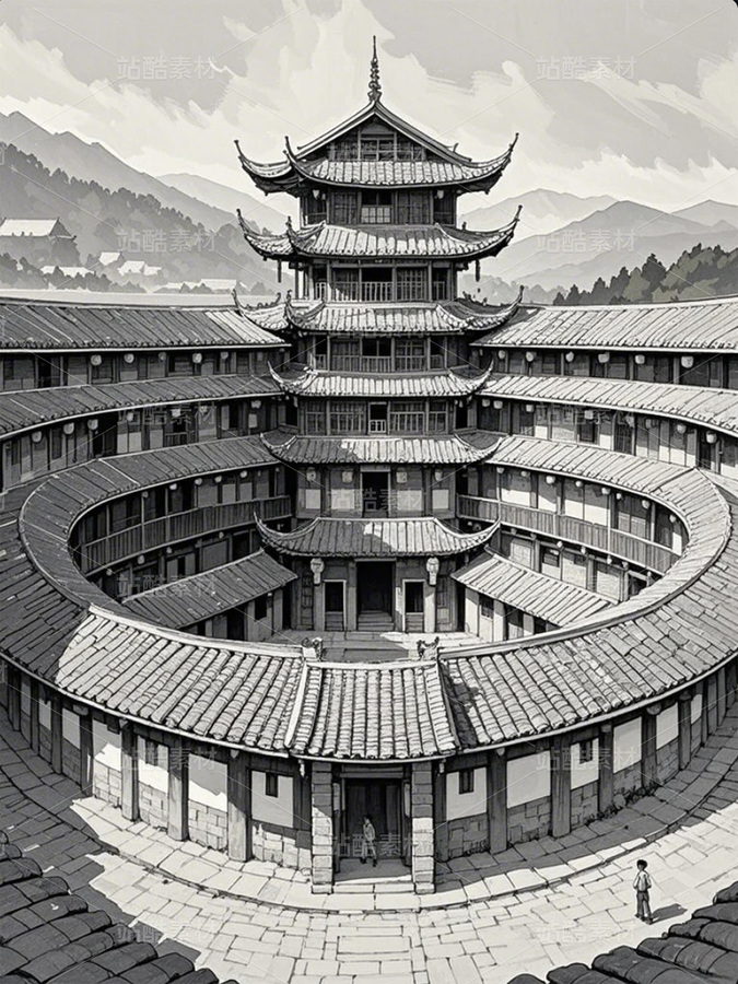 福建土樓（主預(yù)覽-9738752） - 未分類 - 站酷設(shè)計師是嘞崽呀原創(chuàng)素材 - 站酷ZCOOL