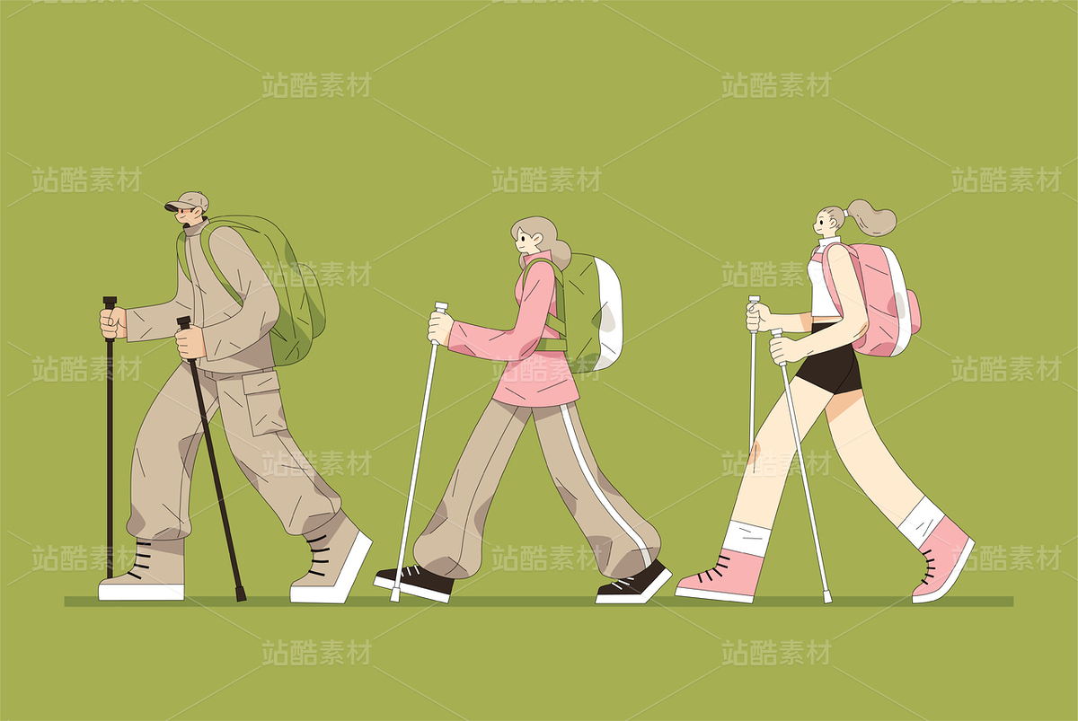 徒步旅行者矢量插画(主预览-9739767) - 未分类 - 站酷设计师泗口沺原创素材 - 站酷ZCOOL
