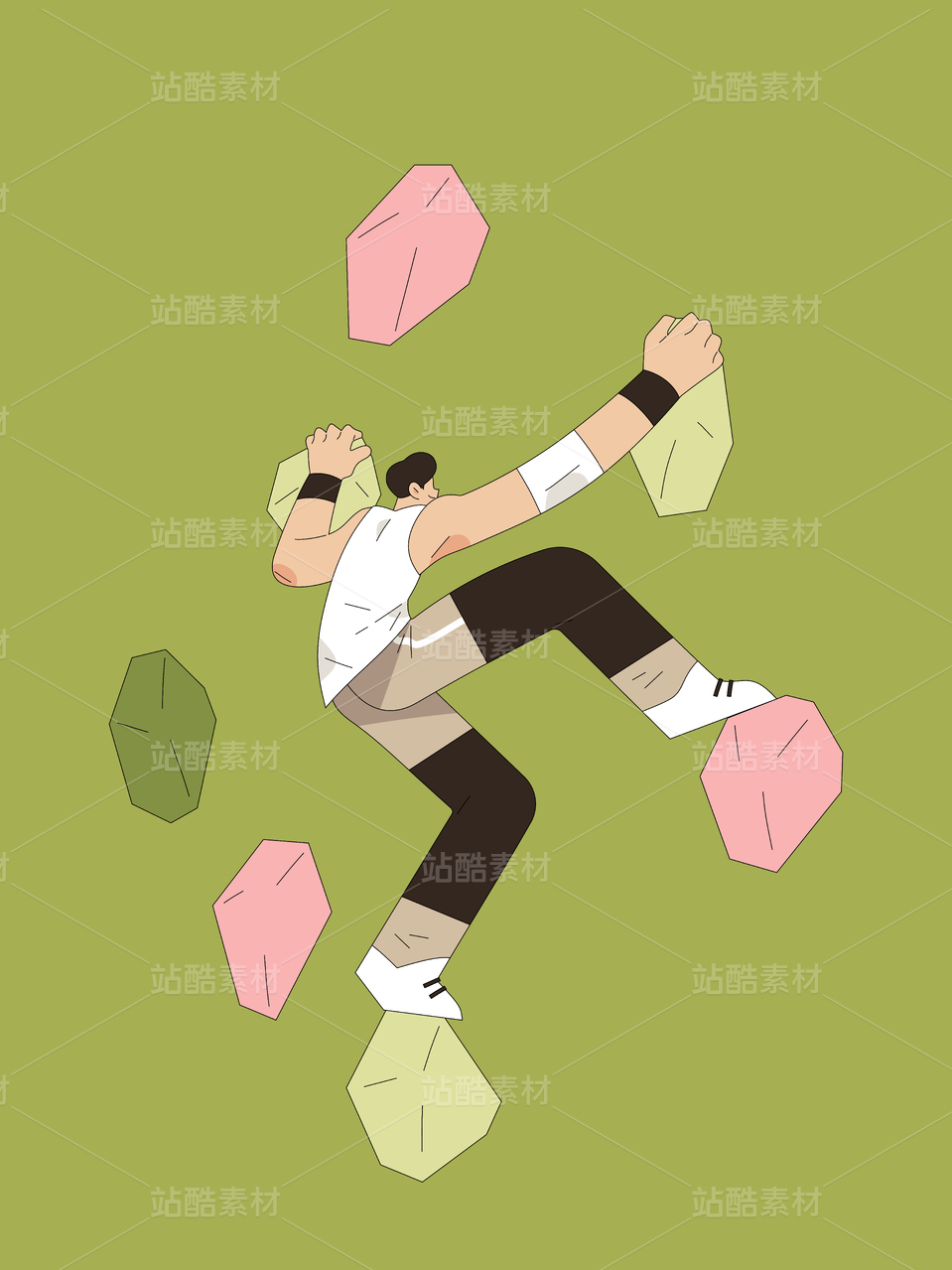 攀登者矢量素材