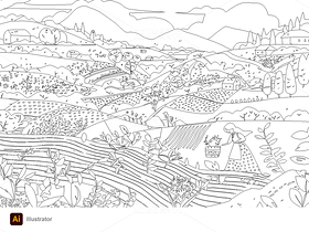 山野谷雨節(jié)氣海報矢量插畫（導(dǎo)航-9741032） - 未分類 - 站酷設(shè)計師jasonshow原創(chuàng)素材 - 站酷ZCOOL