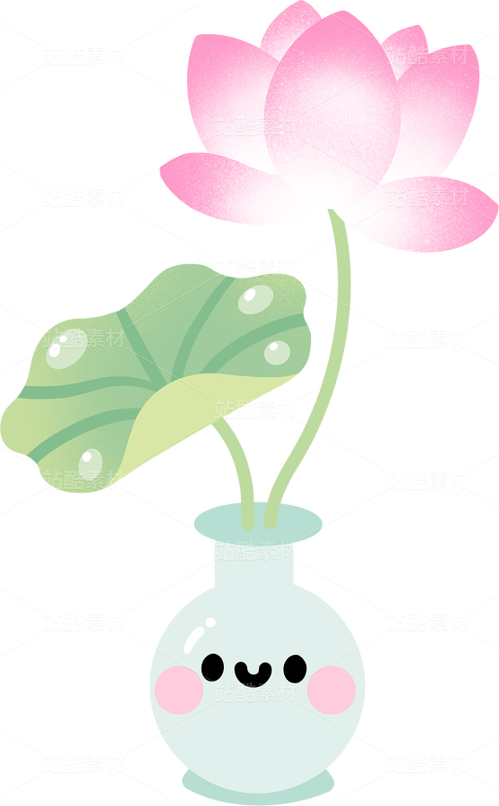 荷花花瓶插画（主预览-9741585） - 未分类 - 站酷设计师之一丶Design原创素材 - 站酷ZCOOL