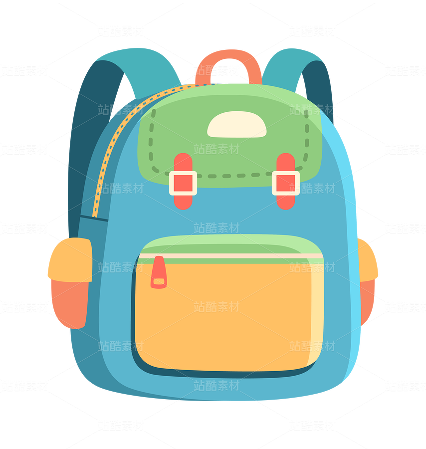 扁平風(fēng)雙肩包插畫（主預(yù)覽-9741613） - 未分類 - 站酷設(shè)計(jì)師H又又原創(chuàng)素材 - 站酷ZCOOL