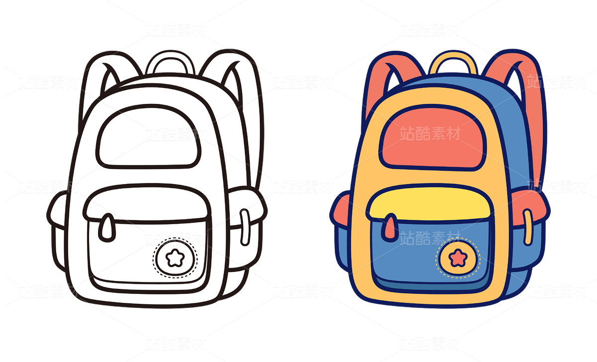 卡通書包插畫（主預覽-9741617） - 未分類 - 站酷設計師H又又原創(chuàng)素材 - 站酷ZCOOL