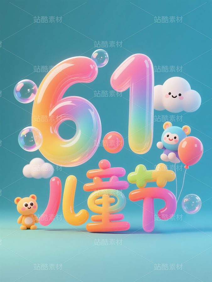 旅游宣传海报Happy Children's Day，六一儿童节，气球（主预览-9776790） - 未分类 - 站酷设计师caimidoudou原创素材 - 站酷ZCOOL