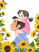 女兒坐在父親的肩膀上相伴于向日葵花海（導(dǎo)航-9856408） - 未分類 - 站酷設(shè)計(jì)師SYF朝生原創(chuàng)素材 - 站酷ZCOOL