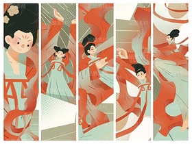 端午节古装人物插画（导航-9856466） - 未分类 - 站酷设计师泗口沺原创素材 - 站酷ZCOOL